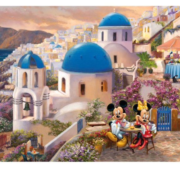 LAST ONE Thomas Kinkade Disney Snow White Beauty Beast Mickey Jigsaw Puzzles set - Picture 4 of 6